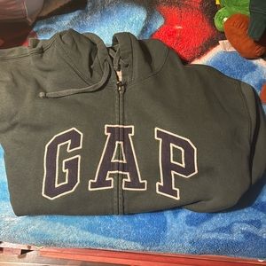 Hoodie dark green zip up GAP IS THE BRAND XLL IS SIZE